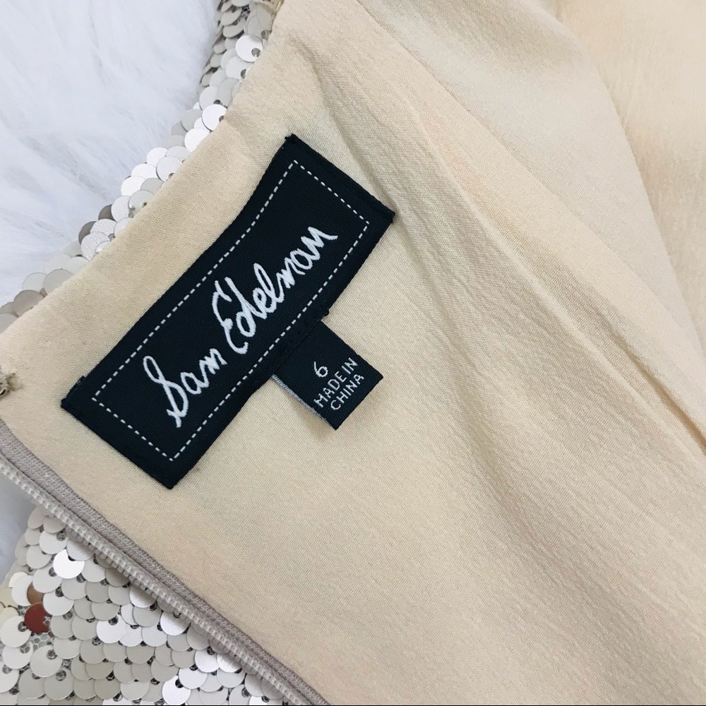 Sam Edelman Sequin Cap Sleeve Shift Dress - Picture 15 of 16